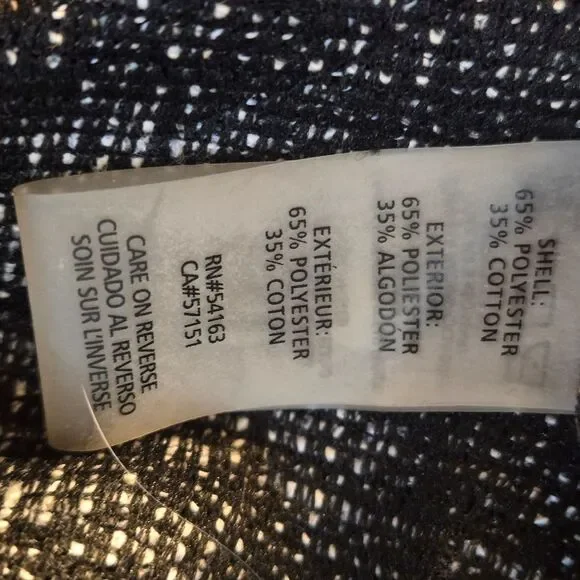 Karl Lagerfeld Tweed Lace Hem Marled Black Skirt Size 4 Feminine Coquette Girl - Picture 8 of 14
